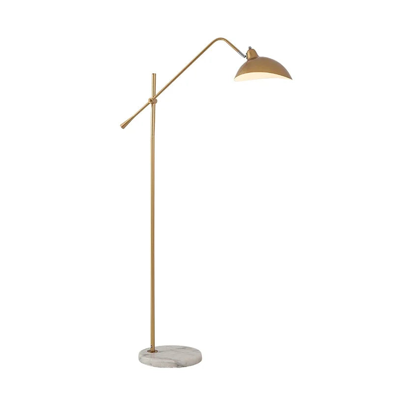 Alta - Goldene Stehleuchte mit Marmorsockel