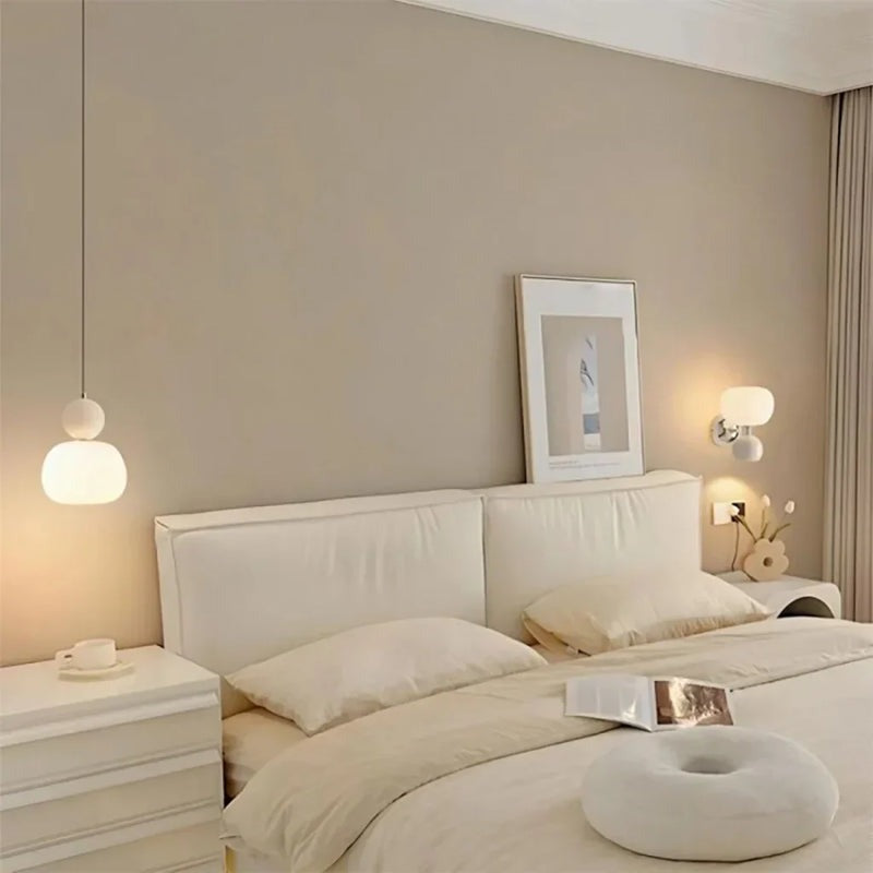 Scout - Art Deco Bauhaus Pendelleuchte in Creme