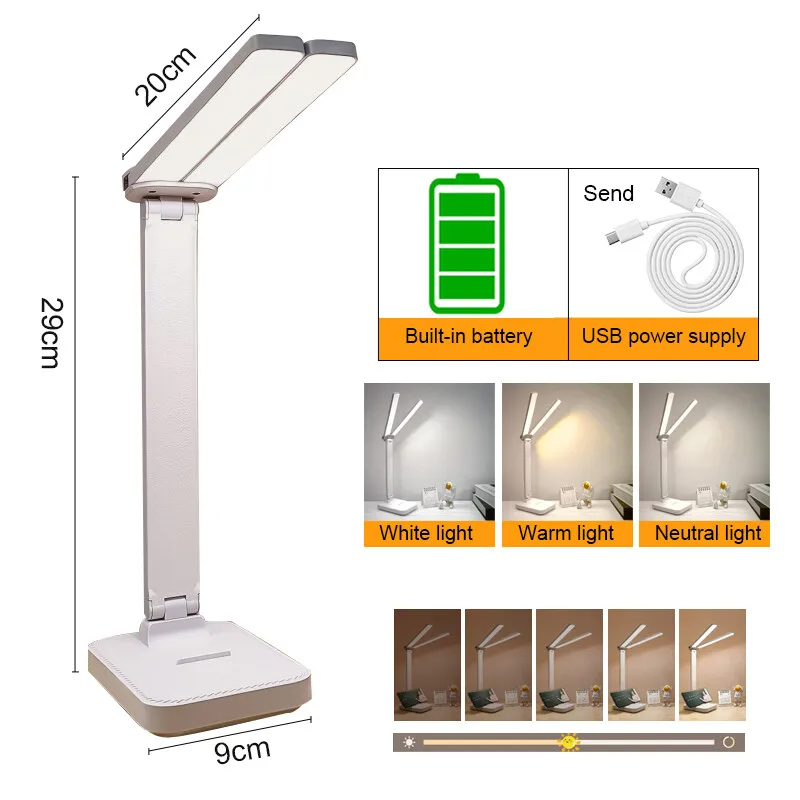 Focalia - Kabellose LED-Schreibtischlampe, per Touch dimmbar