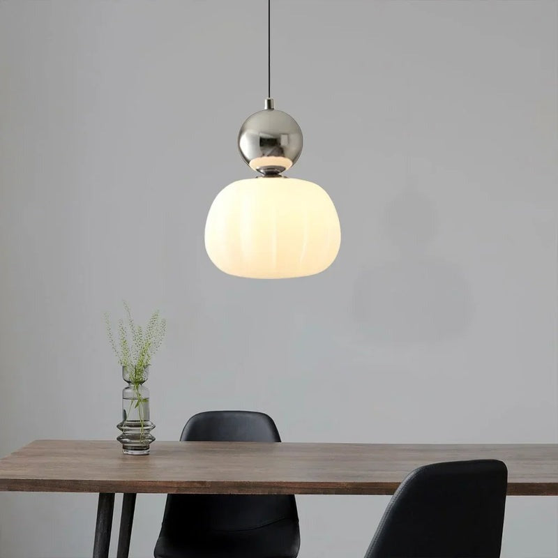 Scout - Art Deco Bauhaus Pendelleuchte in Creme