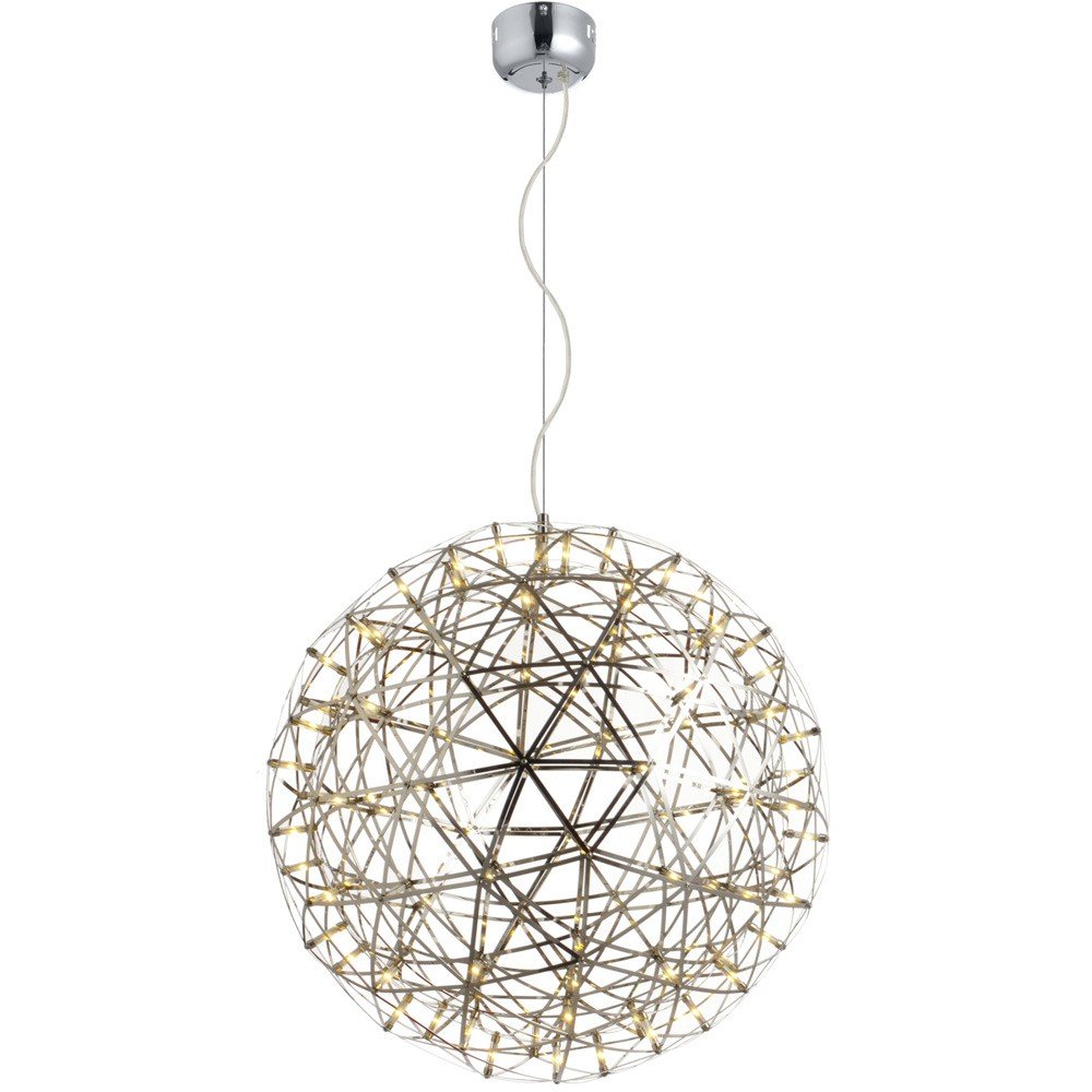 Orbita - LED-Metallkugel-Pendelleuchte Ø 70 cm Chrom
