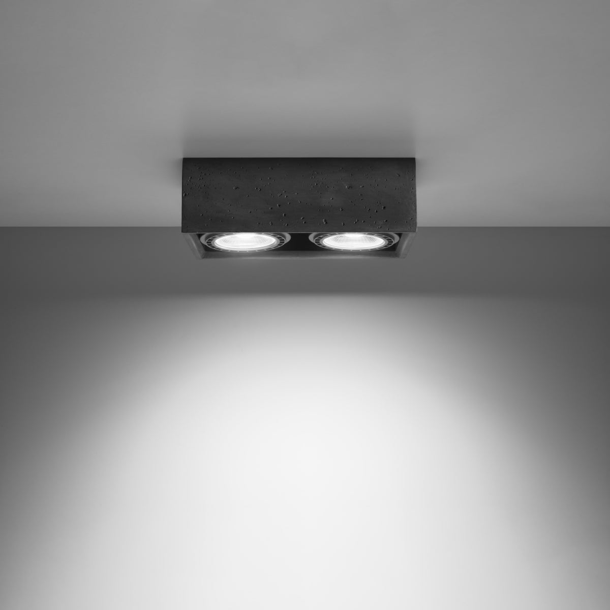 Polara - Deckenleuchte 2-flammig Beton 27 cm