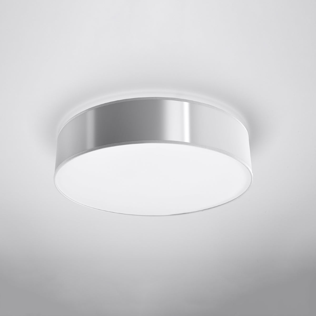 Claria - Deckenleuchte 55 cm, grau, rund, aus PVC
