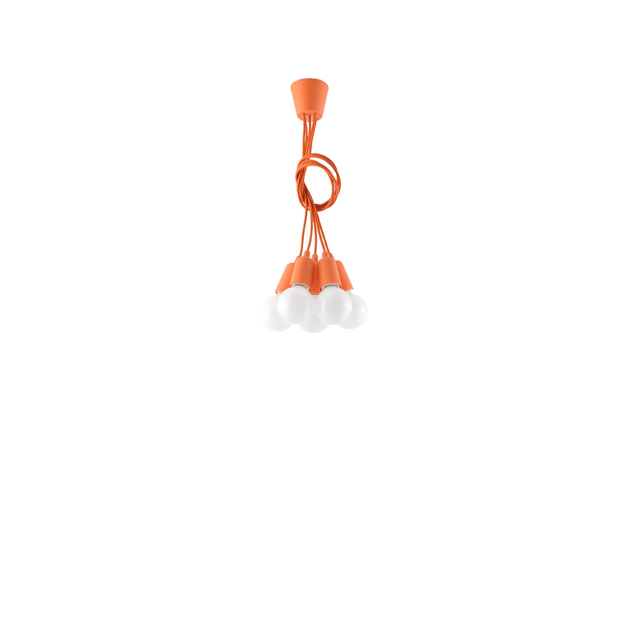 Aurela - Pendelleuchte E27, 5-flammig, orange