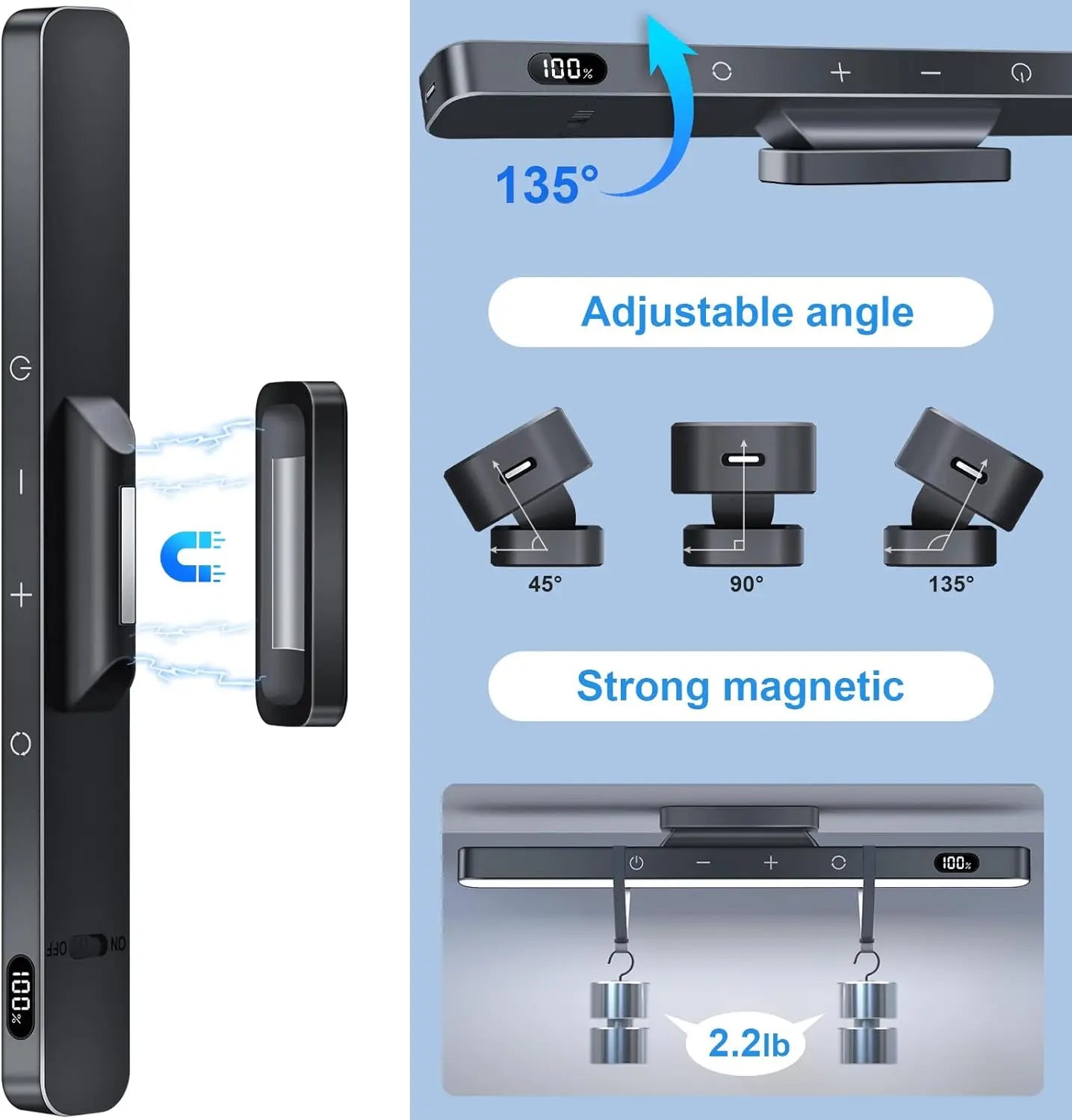 Wiederaufladbares - Nachtlicht (5 W) mit 2500-mAh-Akku