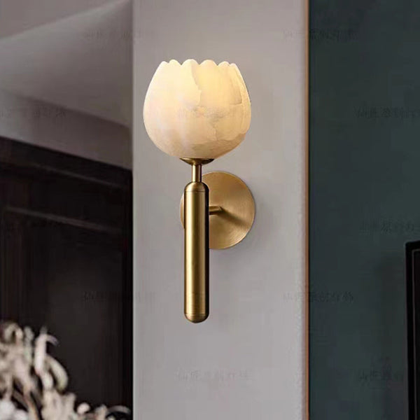 Marble - Wandleuchte Marble Rose aus Kupfer und Marmor