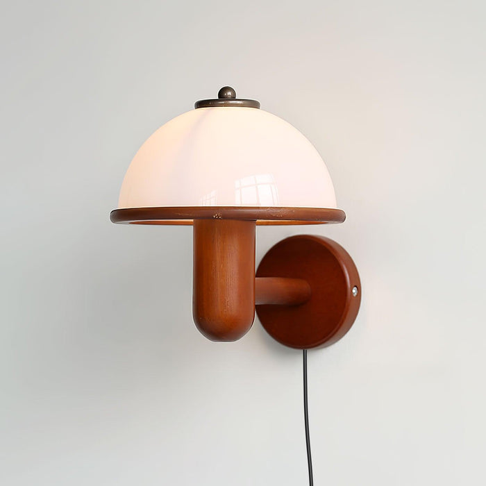 Pilzio - Holz Wandleuchte im Pilz Design