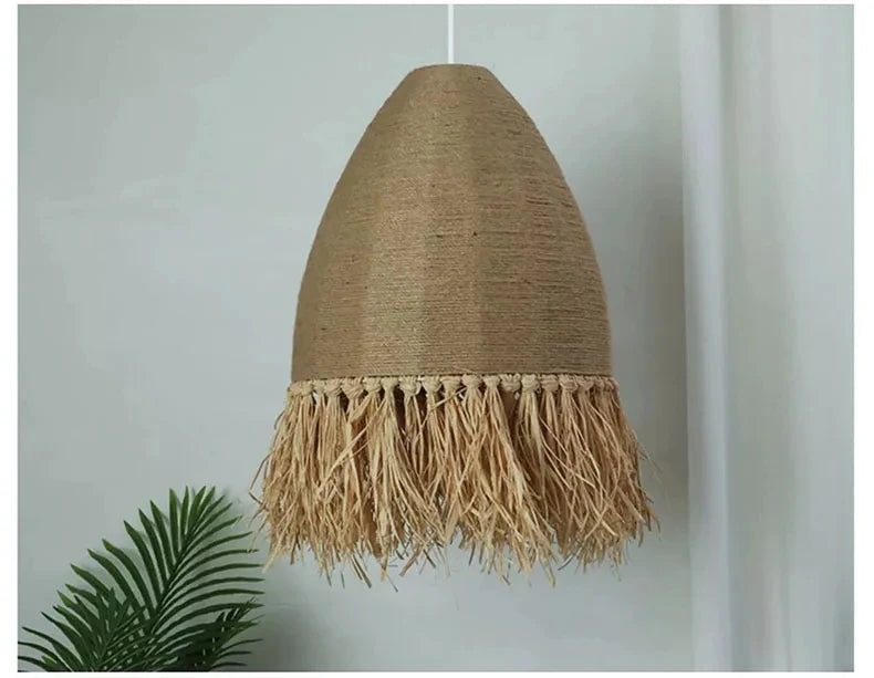 Handgewebte - Rattan Pendelleuchte natur