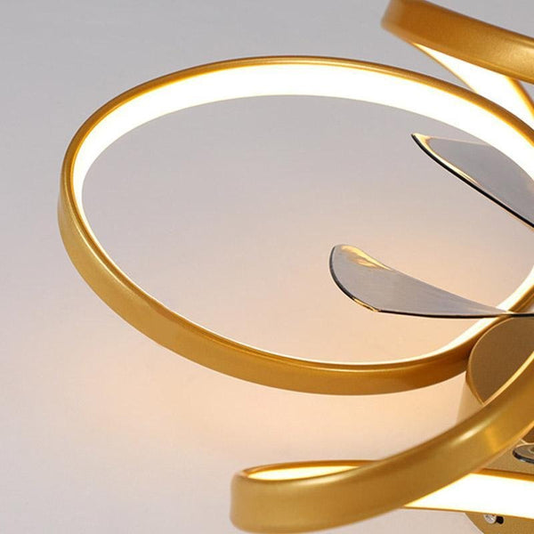 Solara - LED-Deckenleuchte in Blumenform mit Ventilator