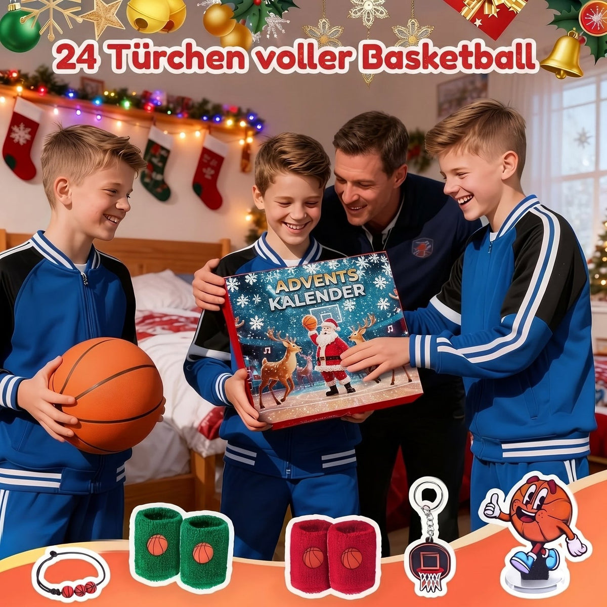 HoopQuest - Basketball-Adventskalender mit 24 Überraschungen