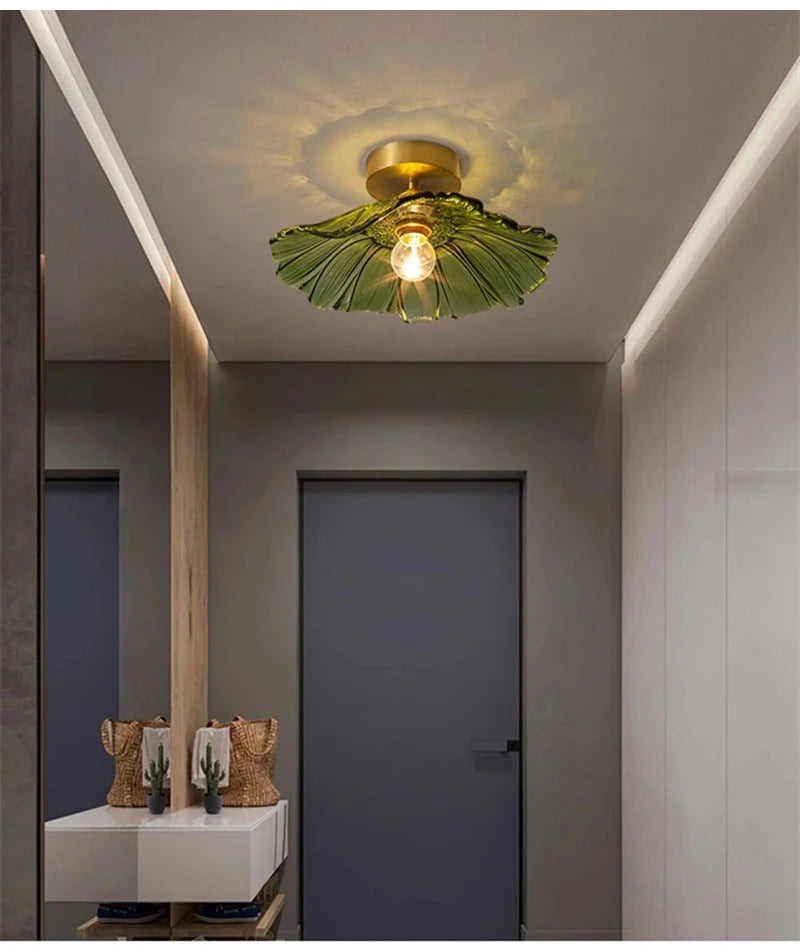 Celira - Art-Deco-Pendelleuchte aus Glas und Eisen