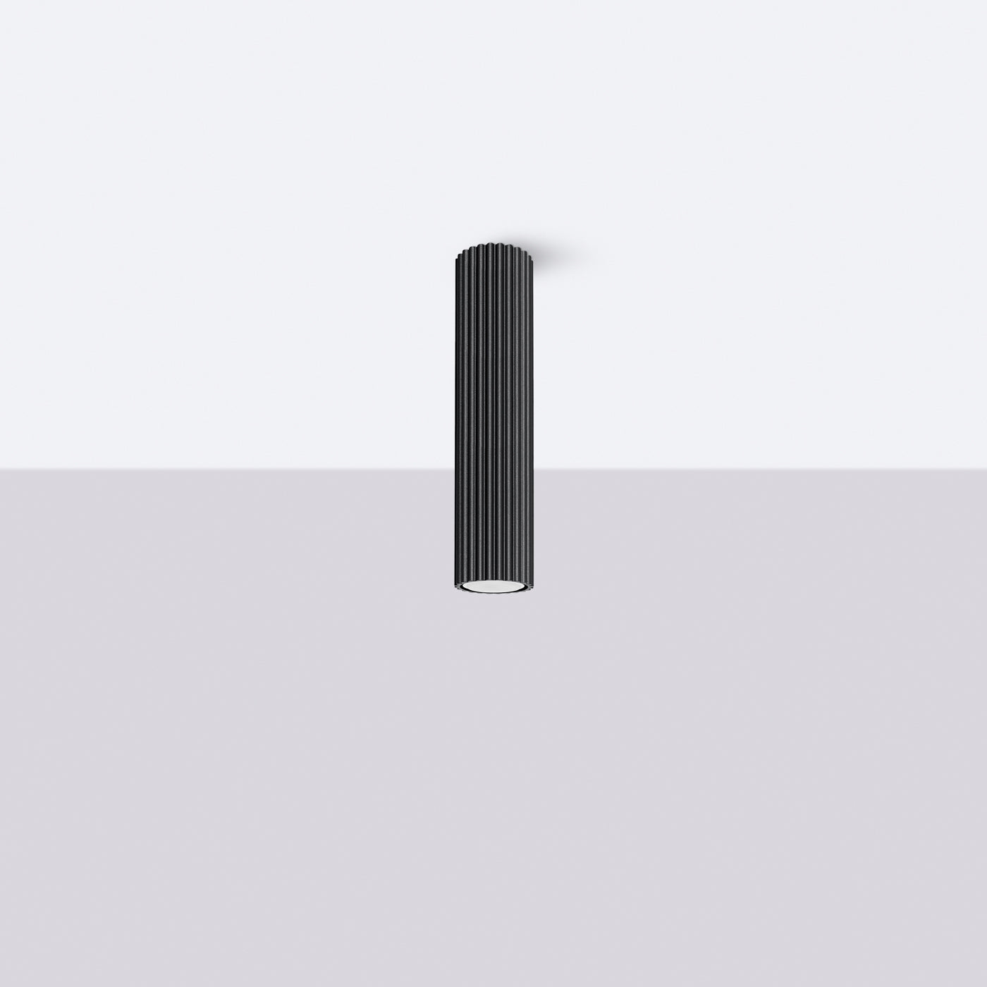 Polara - Deckenleuchte schwarz als hoher Röhren-Spot 30 cm