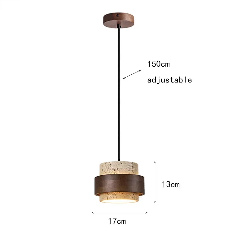 Halona - LED-Pendelleuchte aus Naturstein