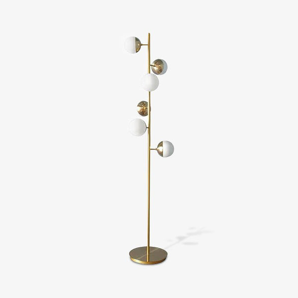 Vertika - Elegante LED-Baumlampe mit weißen Glasschirmen