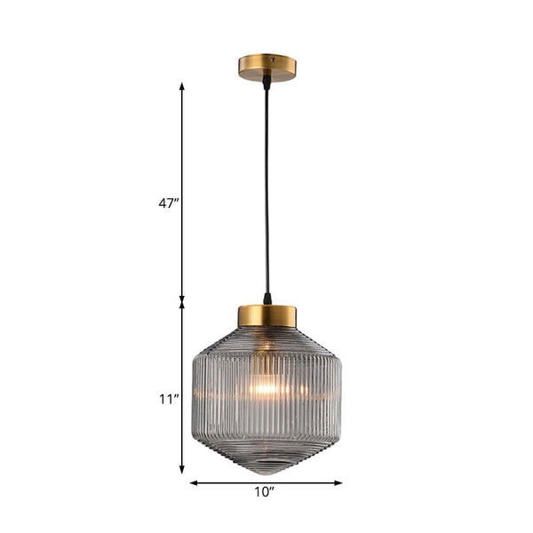 Zenita - Moderne Trommel-Pendelleuchte aus Glas