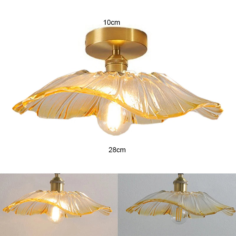 Celira - Art-Deco-Pendelleuchte aus Glas und Eisen