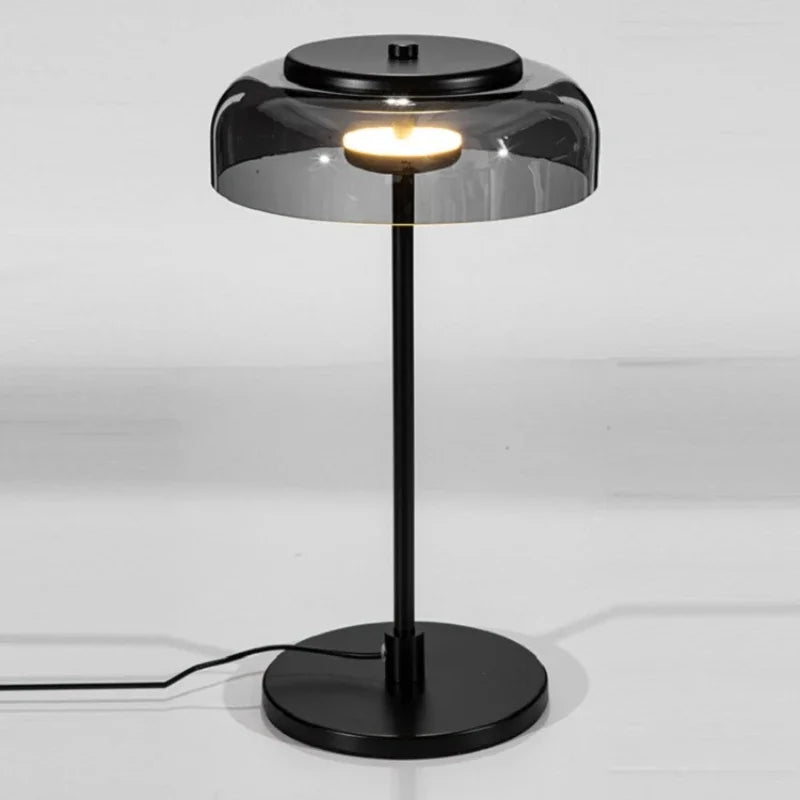 Quelix - Designer-Tischleuchte aus Glas mit LED