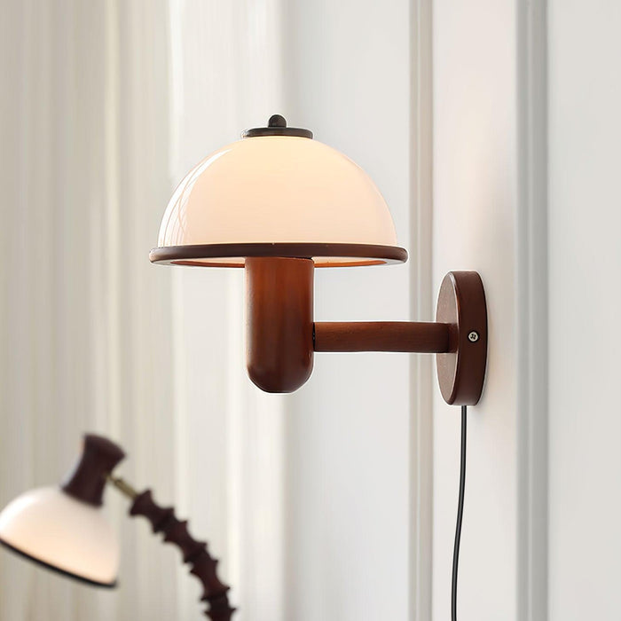 Pilzio - Holz Wandleuchte im Pilz Design