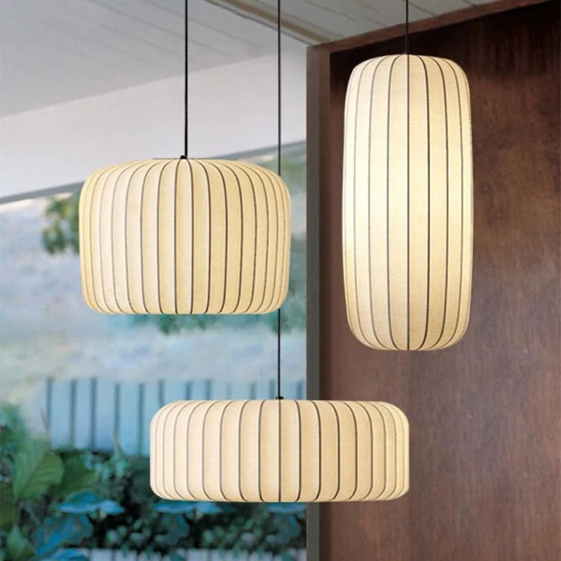 Halona - Wabi-Sabi-Seidenpendelleuchte