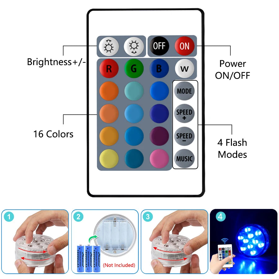 Casaluna - RGB-Unterwasserleuchte IP68 mit Magnet und