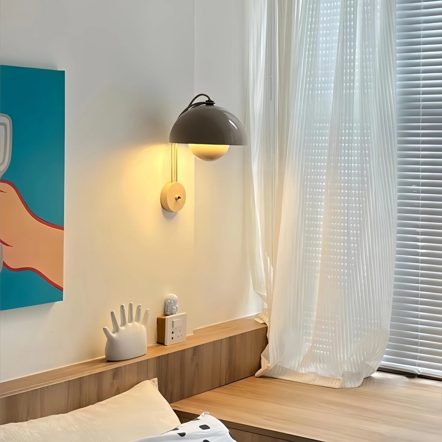 Skandinavische - Wandleuchte E27 mit integrierter LED
