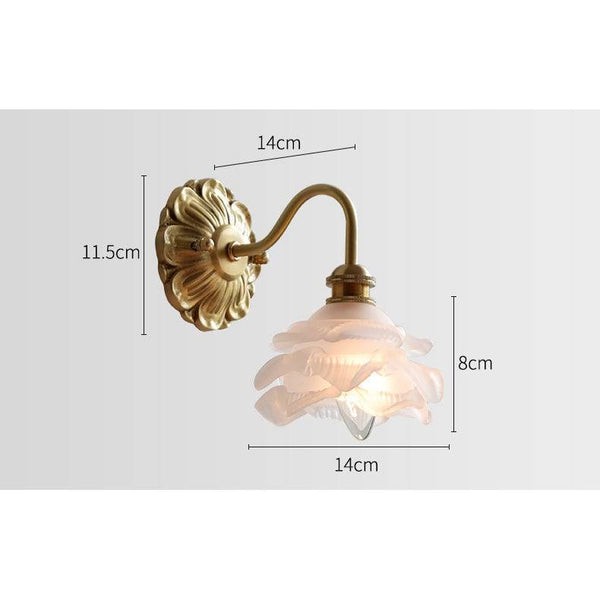 Lateralis - Schwanenhals-Wandleuchte aus Messing und Glas