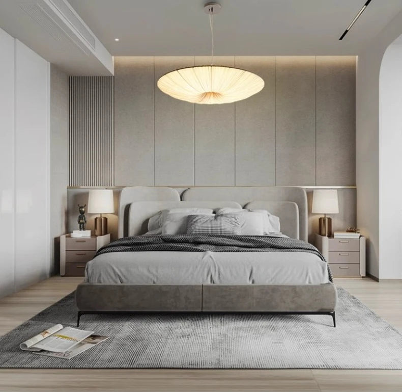 Rondea - Stoff-LED-Deckenleuchte Wabi-Sabi in Beige