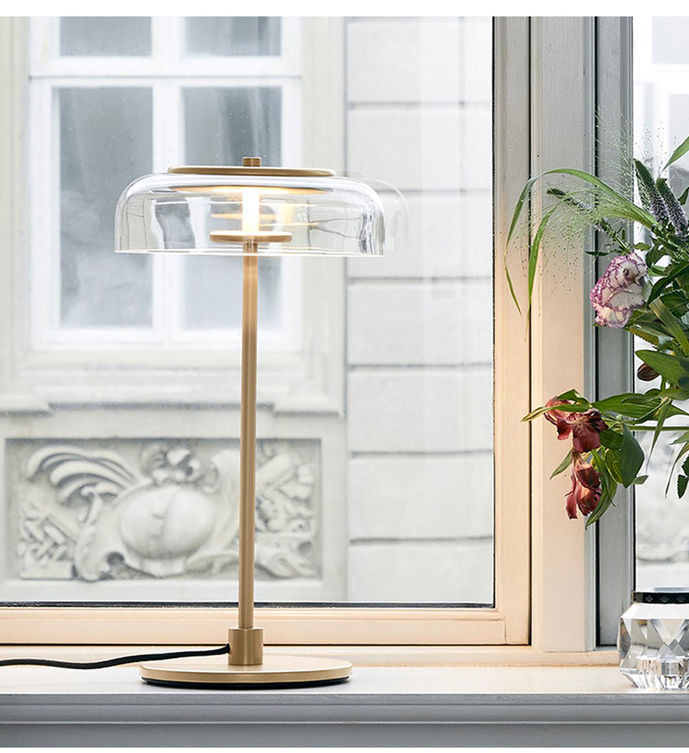 Quelix - Designer-Tischleuchte aus Glas mit LED