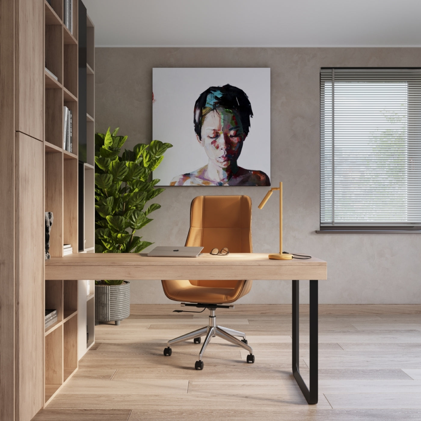 Desko - Tischleuchte aus goldfarbenem Stahl