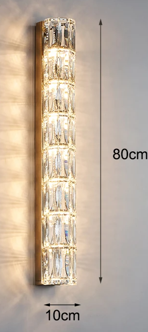 Brio - Kristall-LED-Wandleuchte aus Edelstahl