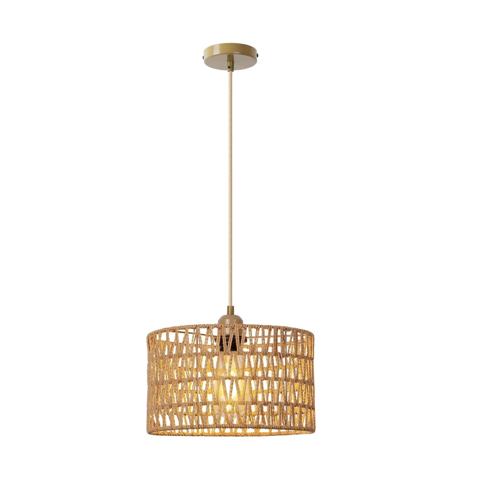 Handgeflochtene - Rattan-Pendelleuchte E26