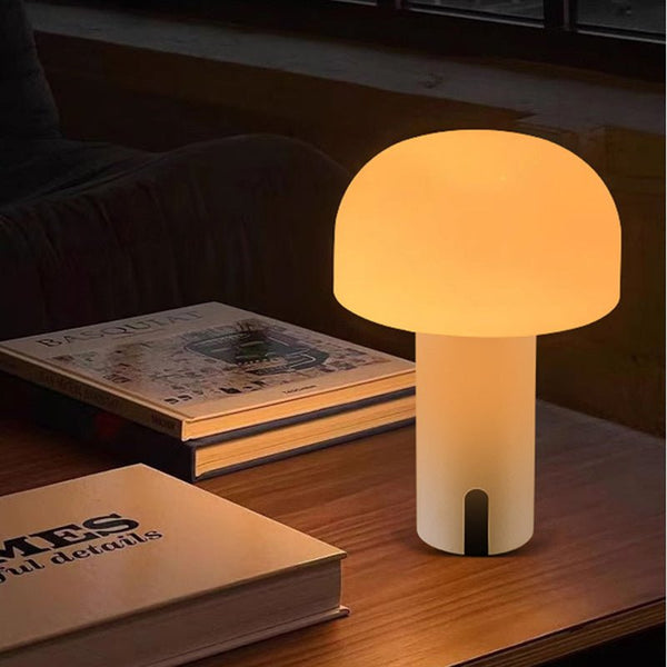 Focalia - Kabellose Pilz-Tischleuchte mit Touch-Dimmer
