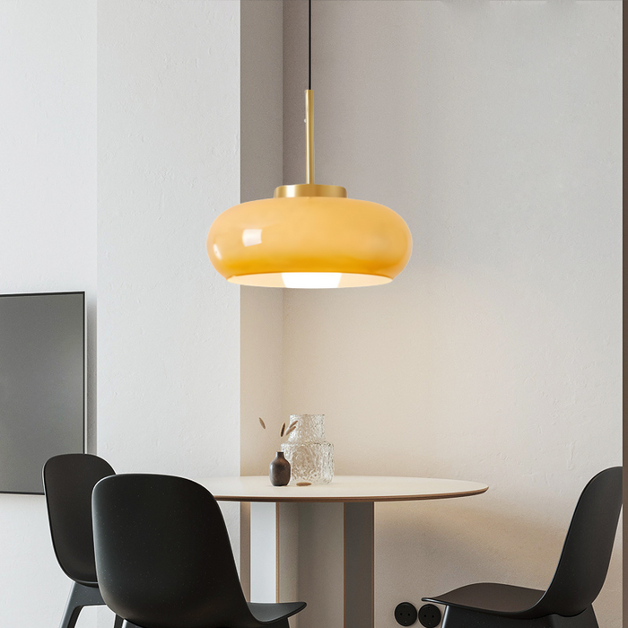 Solara - Moderner Kronleuchter aus Kupfer und Glas