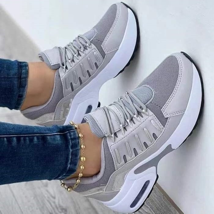 FlexTread - Schnürsneaker mit runder Spitze und flexibler Gummisohle