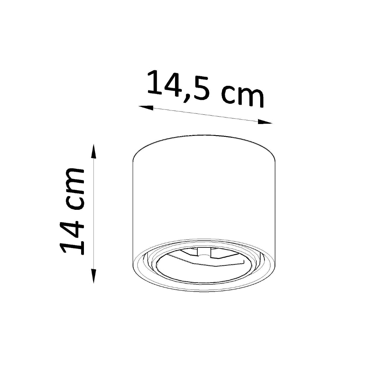 Sparka - Keramik-Deckenleuchte, weiß, zylindrisch, 14