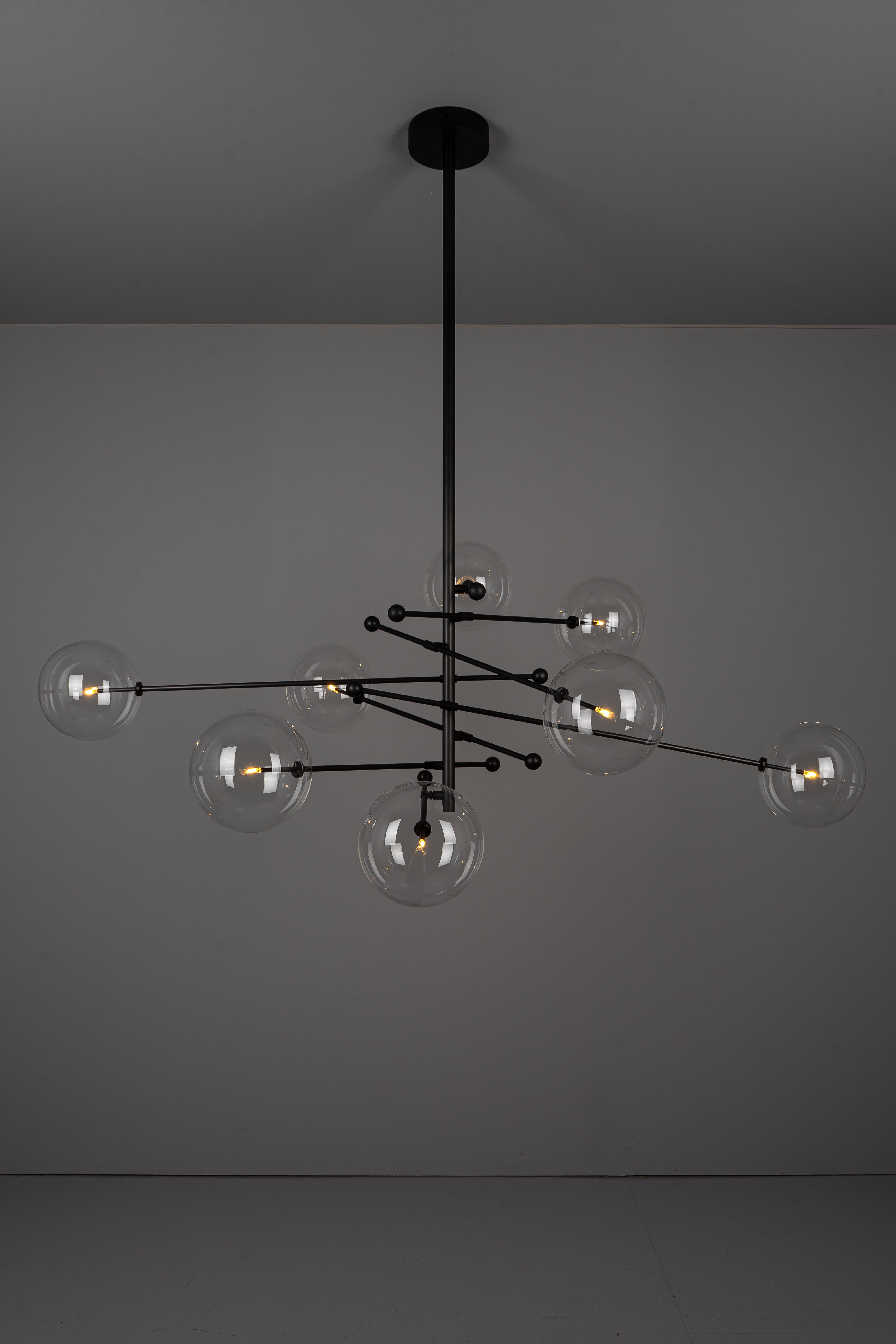 Aurela - Kronleuchter aus Metall und Glas mit 8 Armen
