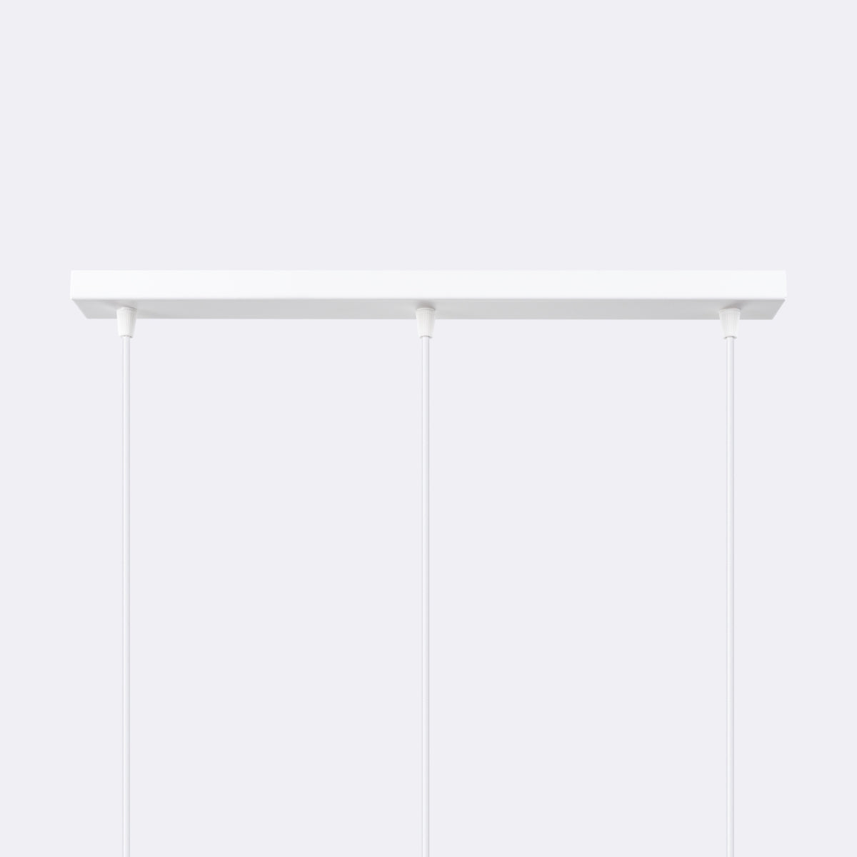 BRINA - Pendelleuchte, 3-flammig, weißer Stahl, 54 x 12 x