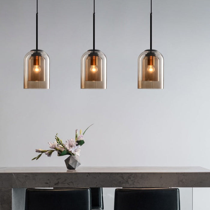 Mid-Century - Pendelleuchte Doppelglas
