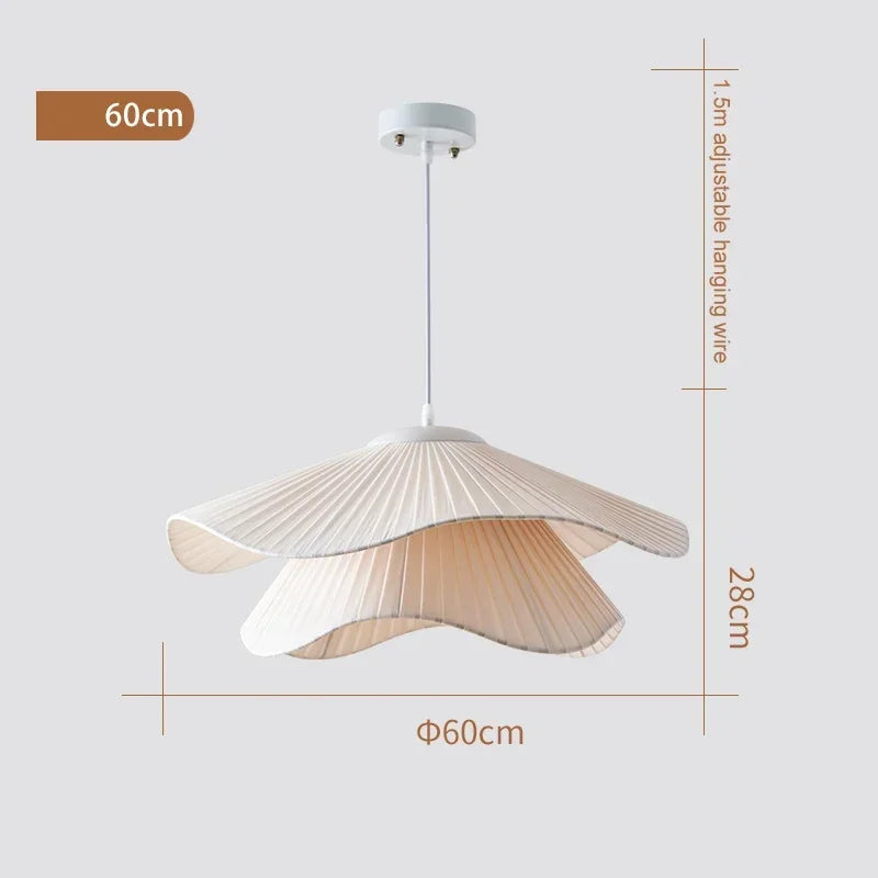 Nordische - LED-Pendelleuchte mit Stoffschirm und