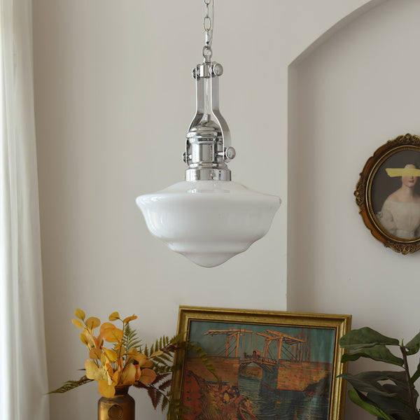 Halona - Pendelleuchte im Landhausstil mit Glasschirm