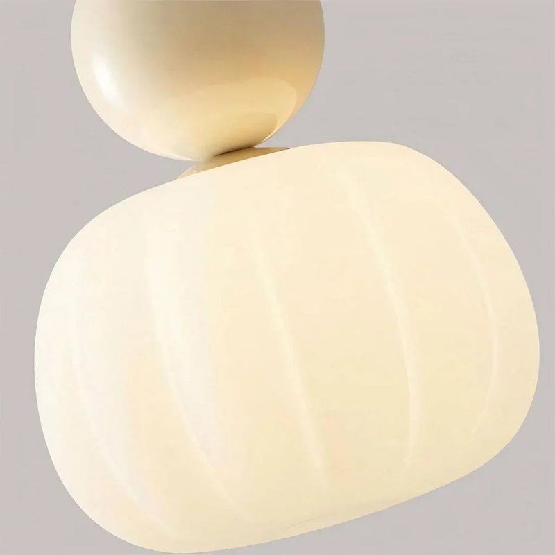 Scout - Art Deco Bauhaus Pendelleuchte in Creme
