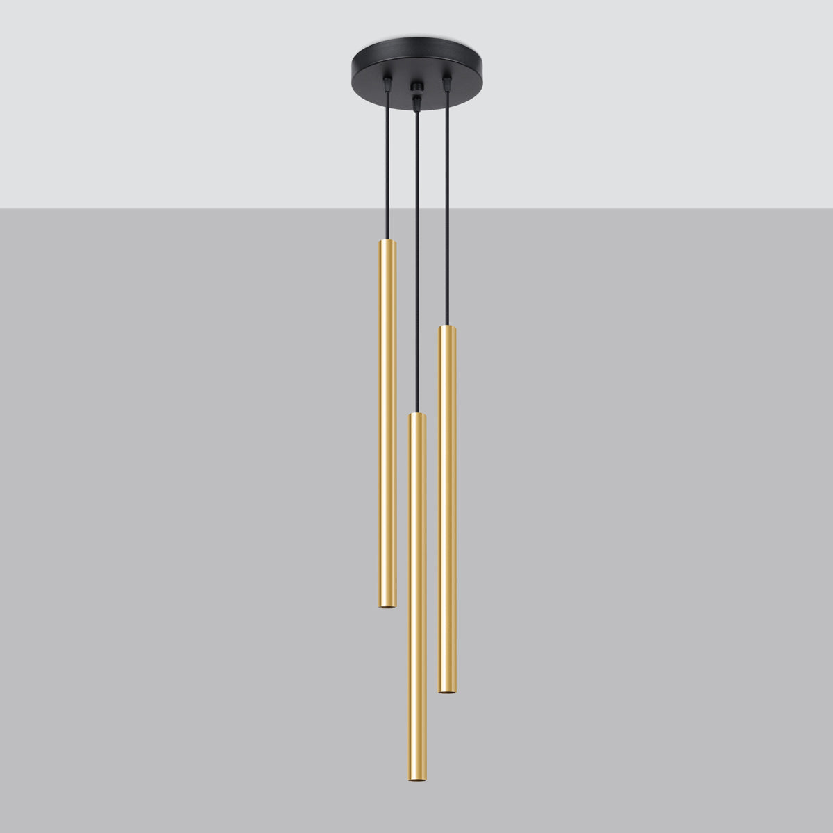 Nimbus - Dreiflammige Pendelleuchte in poliertem Gold