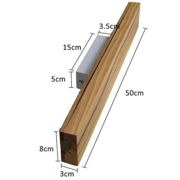 Lumera - LED-Wandleuchte in Holzoptik mit Rissmuster