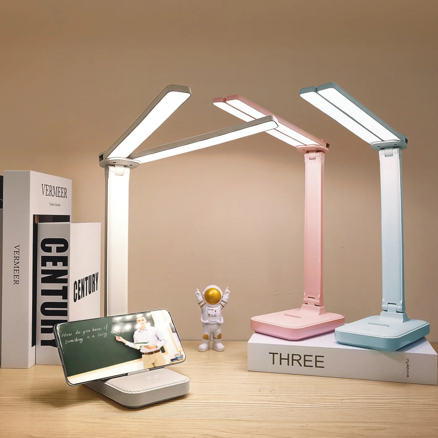 Focalia - Kabellose LED-Schreibtischlampe, per Touch dimmbar