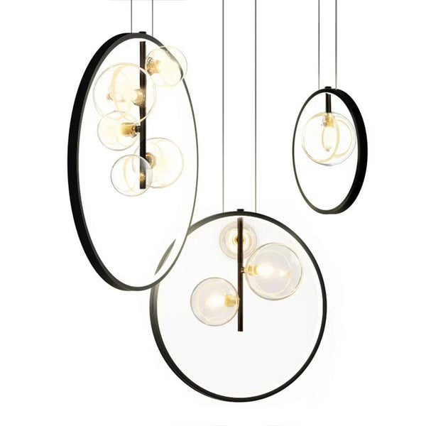 Nordic - Bubble Glas-Pendelleuchte mit Ring