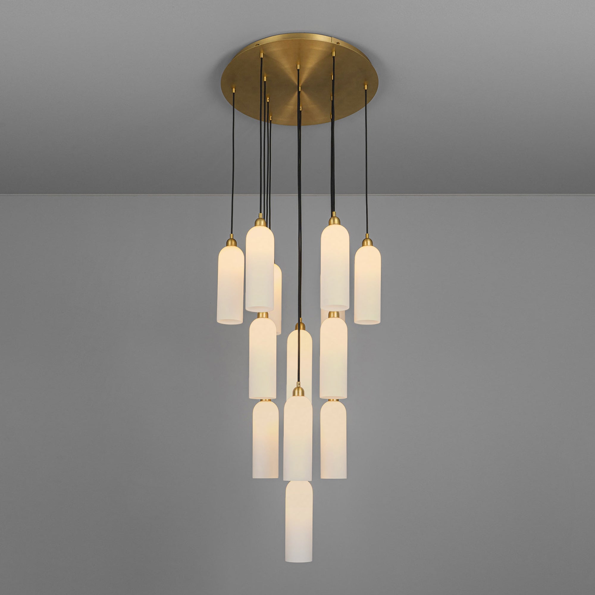 Metall/Glas - Cluster-Pendelleuchte, Metall/Glas