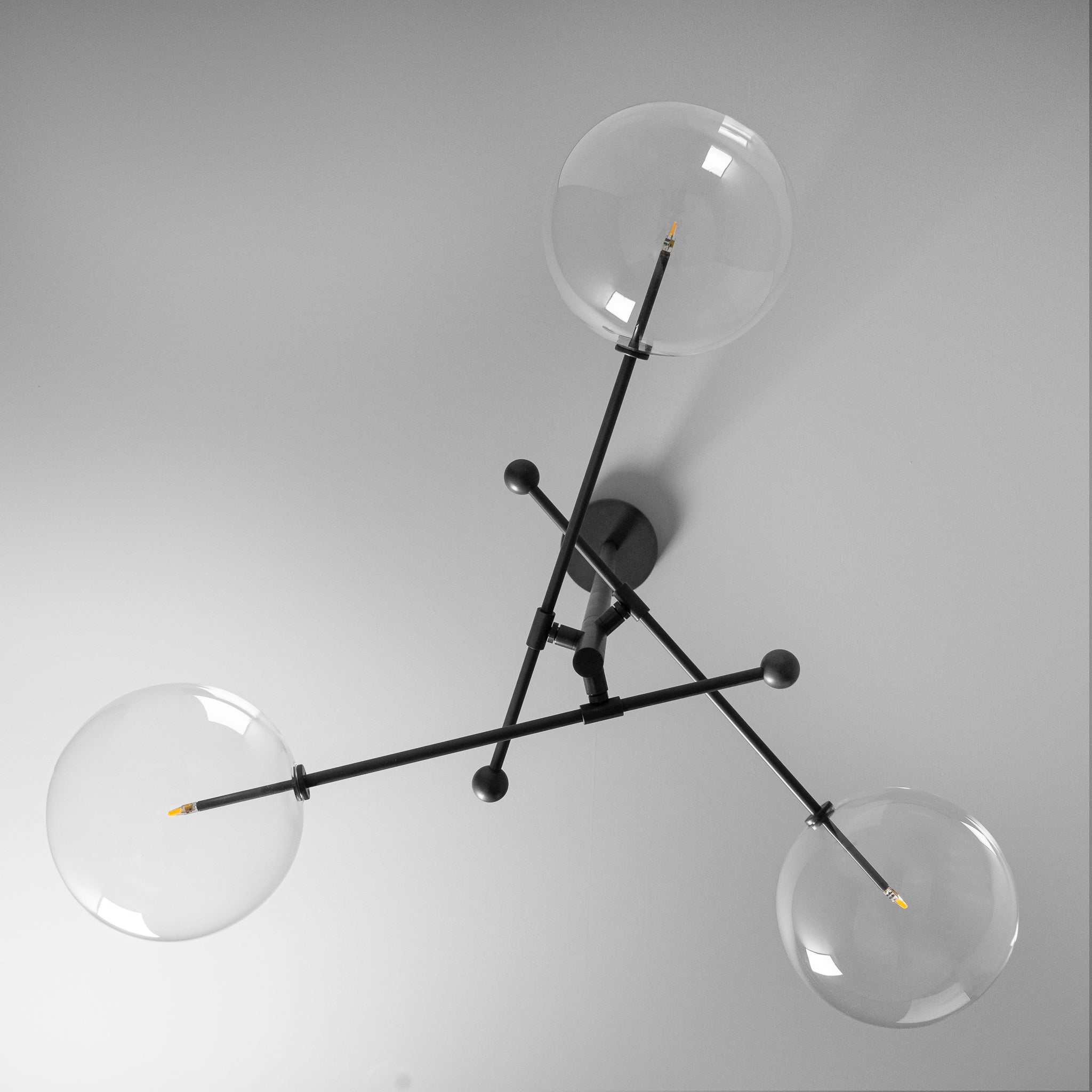Nimbus - Kronleuchter aus Metall und Glas mit 3 Armen