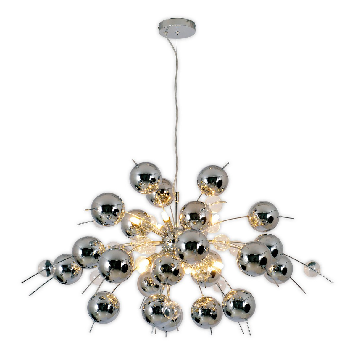 Näve - Leuchten -Pendelleuchte Explosion Ø 98 cm, Chrom