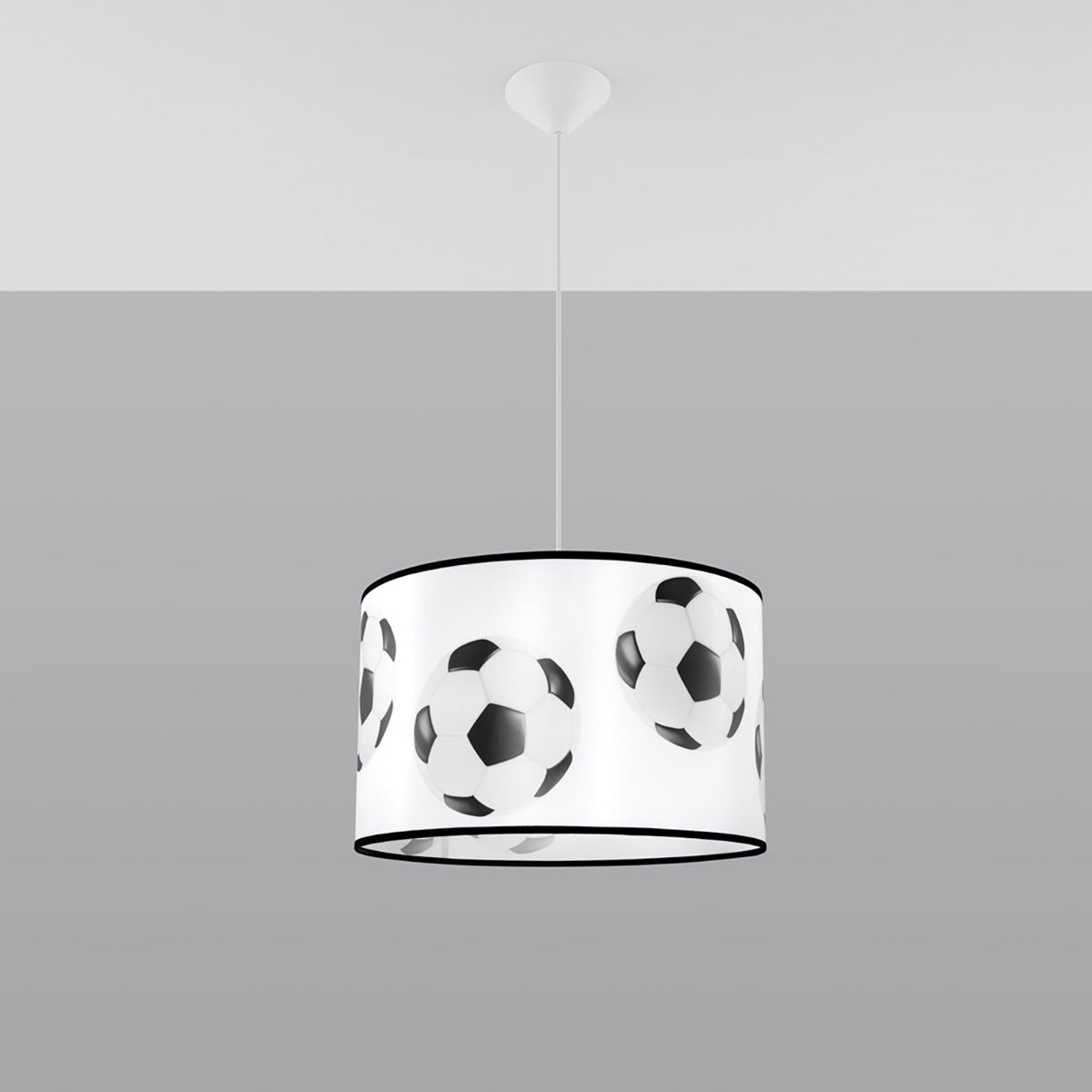Plafona - Fußball-Hängeleuchte 40 cm weiß/schwarz