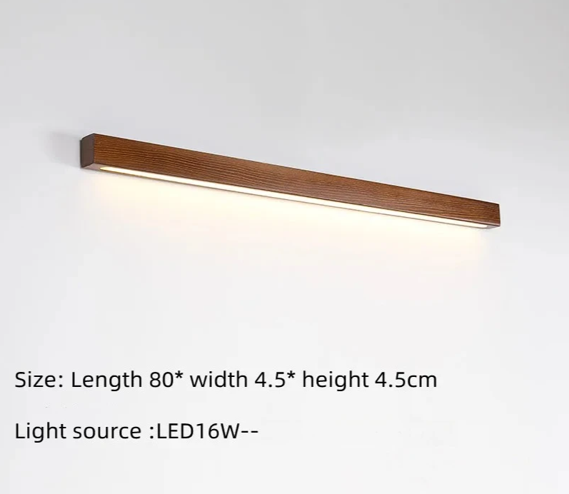 Lange - LED-Wandleuchte in Holzoptik mit nach oben und unten